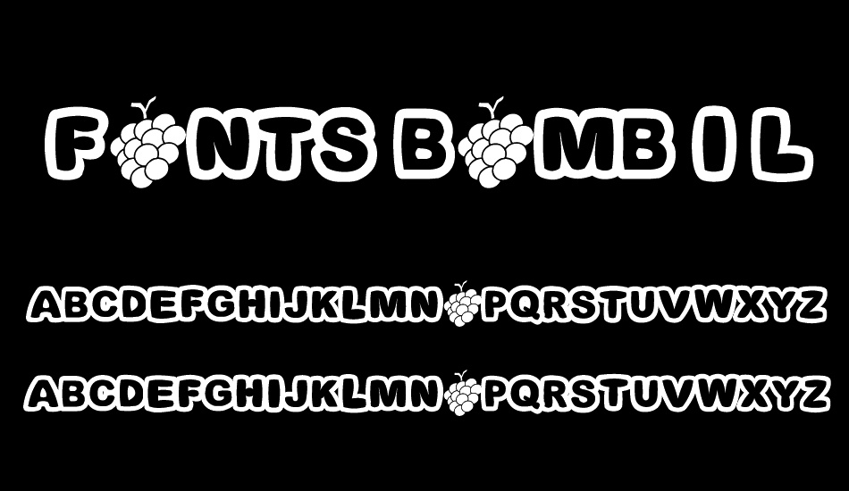 Fonts Bomb I love grapes font