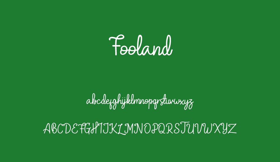 Fooland font