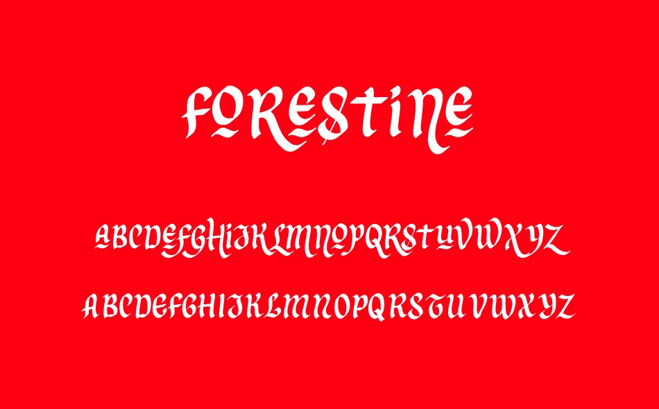 Forestine font