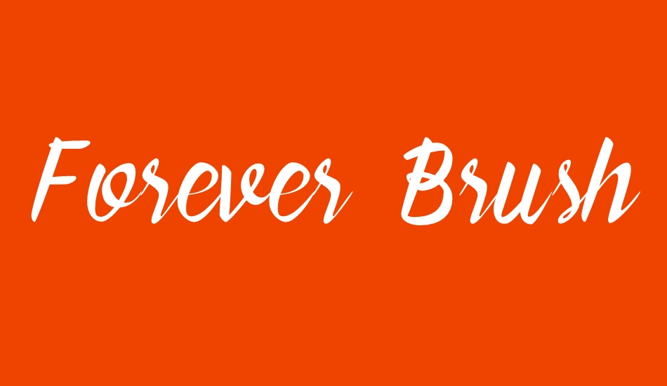 Forever Brush Script font big