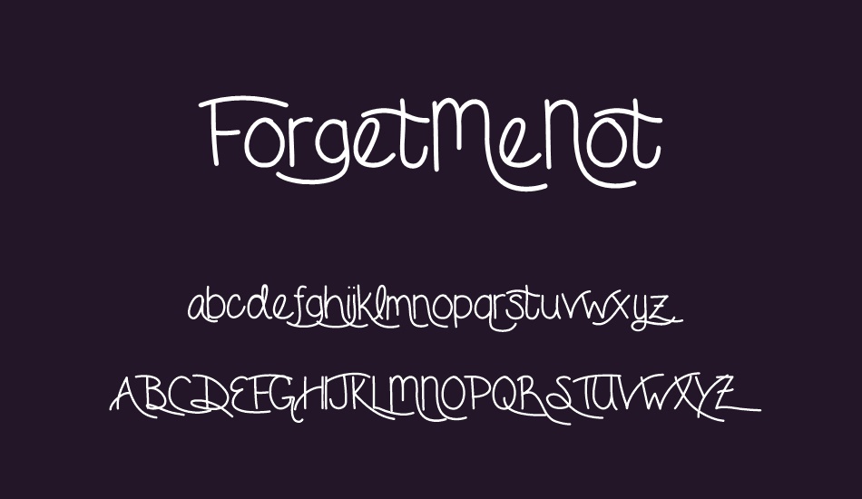 ForgetMeNot font