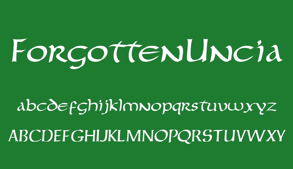 ForgottenUncial font