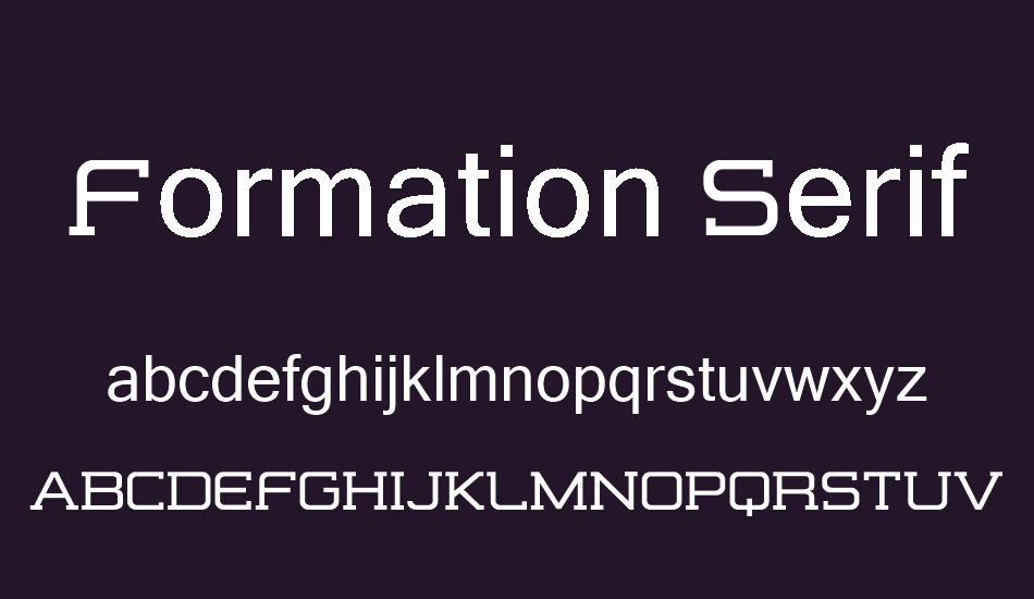 Formation Serif Regular font