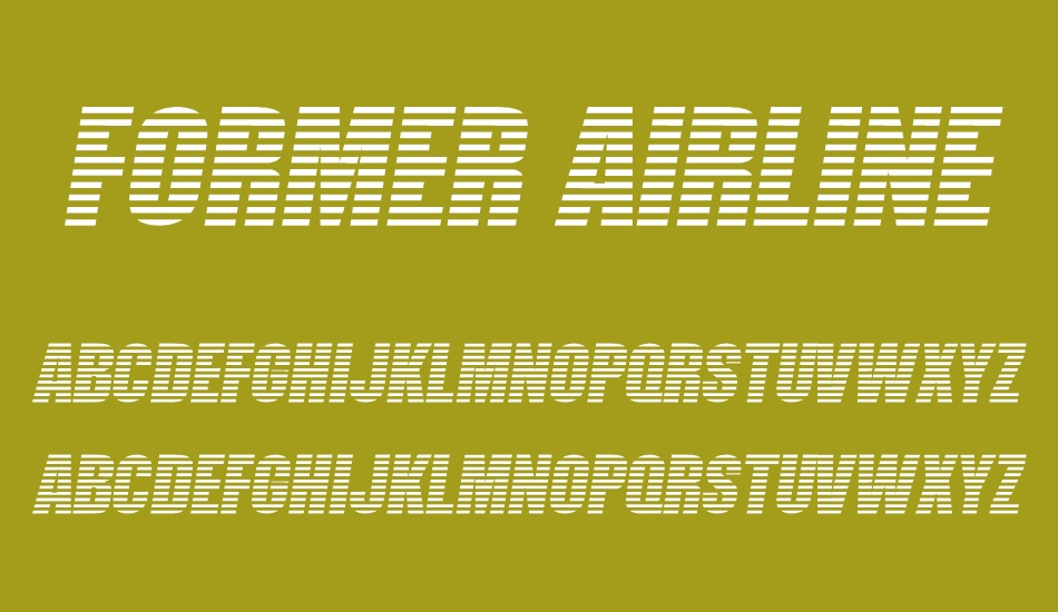 Former Airline font