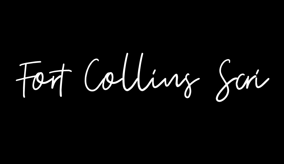 Fort Collins Script DEMO font big