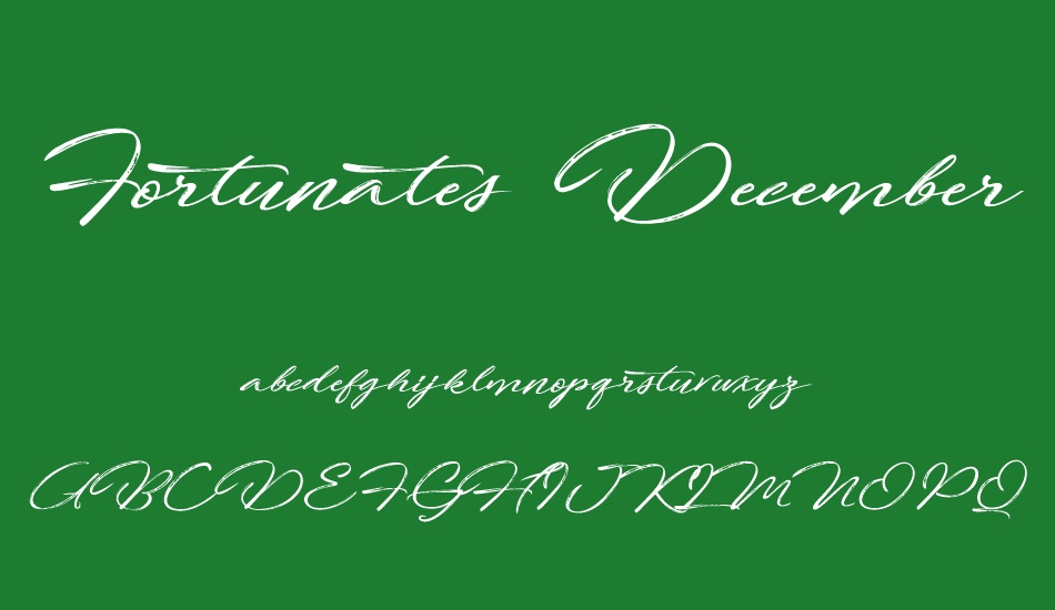 Fortunates December font