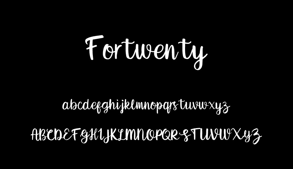 Fortwenty font