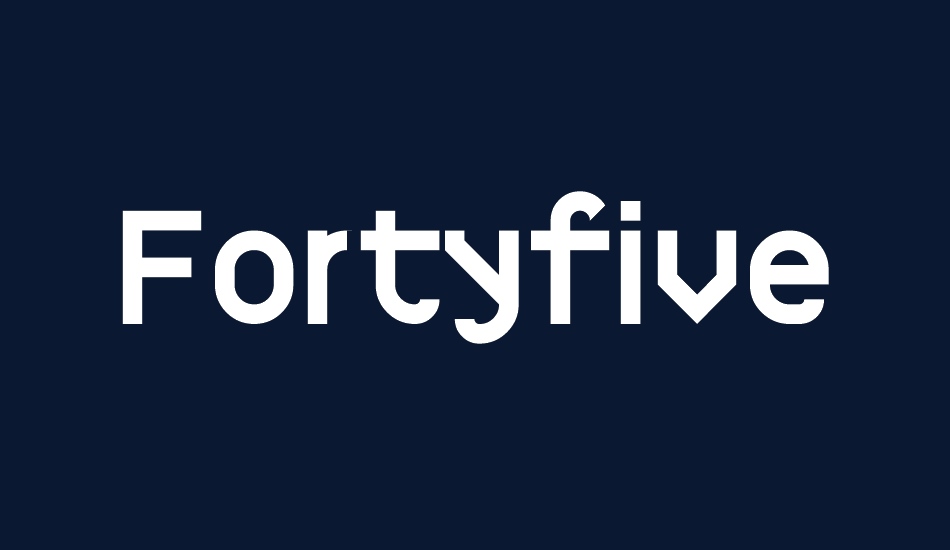 Fortyfive font big