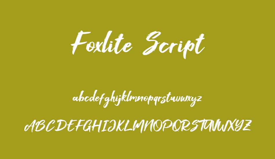 Foxlite Script font