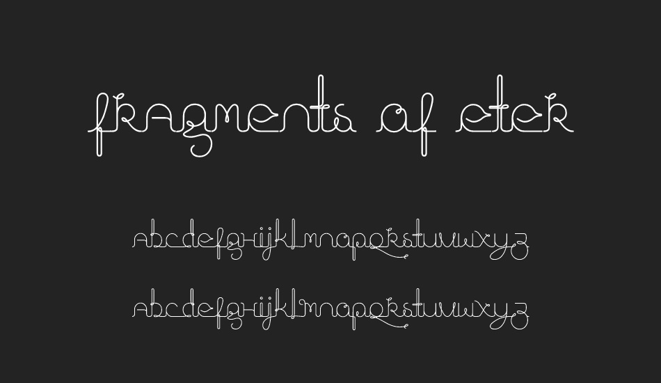 fragments of eter font