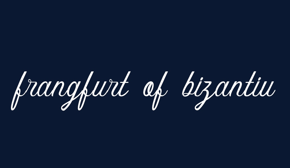 frangfurt of bizantium font big