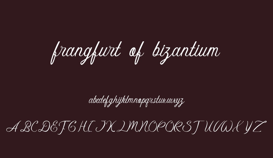 frangfurt of bizantium font