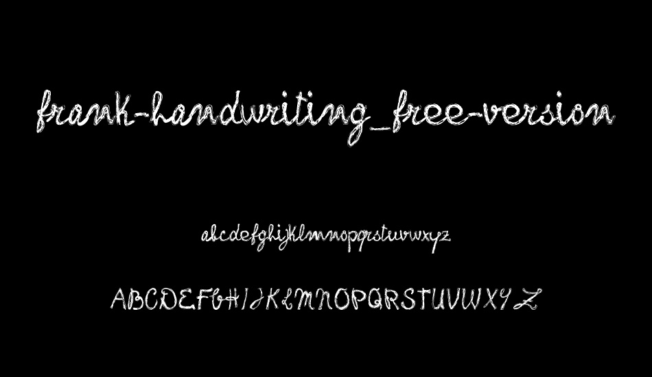 frank-handwriting_free-version font