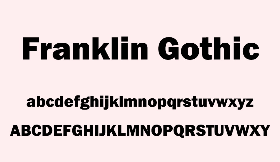 franklin gothic font compination