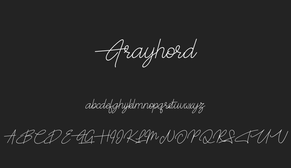 Frayhord Personal Use font