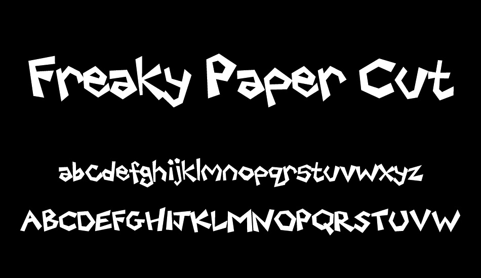 Freaky Paper Cutouts font