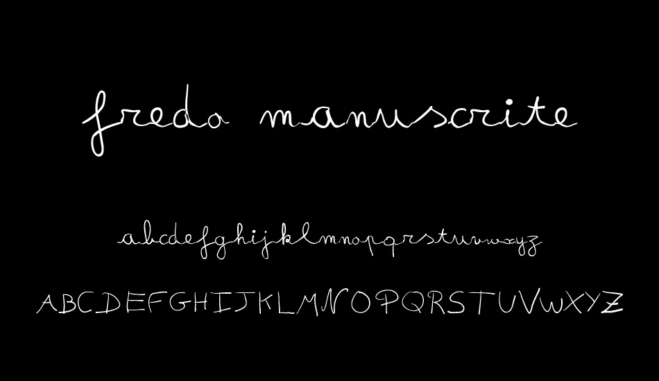 fredo manuscrite font