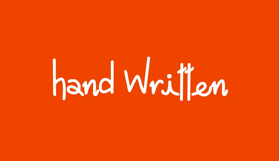 Freehand Written font big