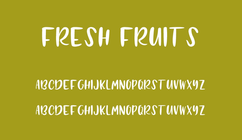 FRESH FRUITS font