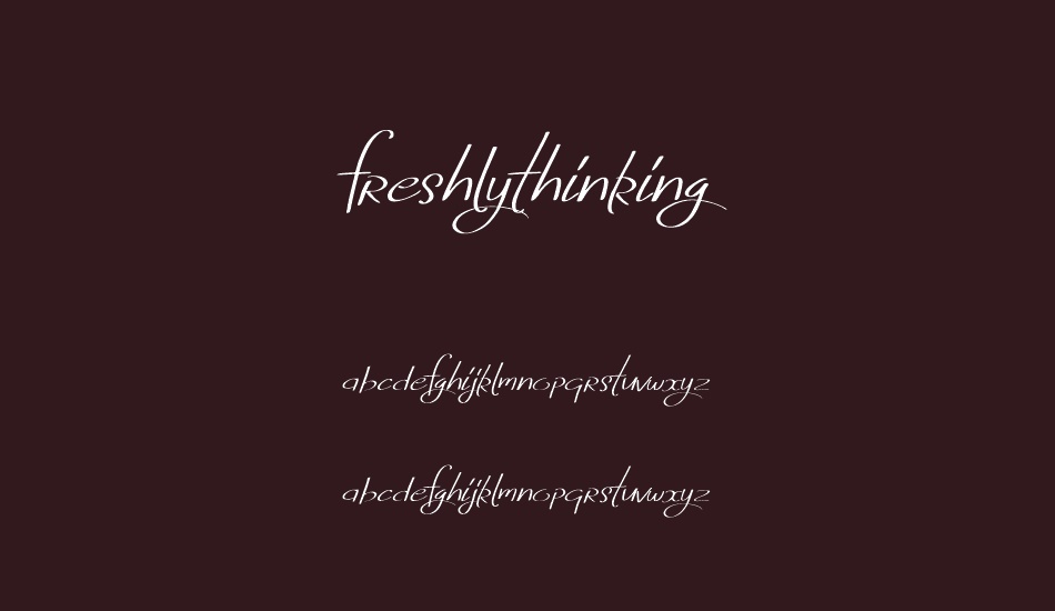 FreshlyThinking font