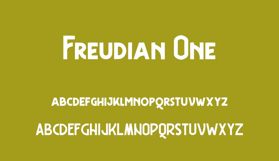 Freudian One font