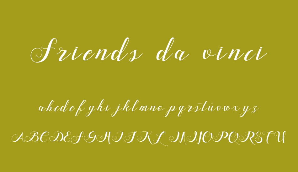 Friends da vinci font