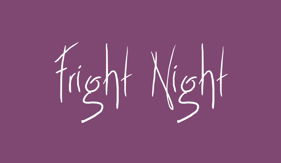 Fright Night font big