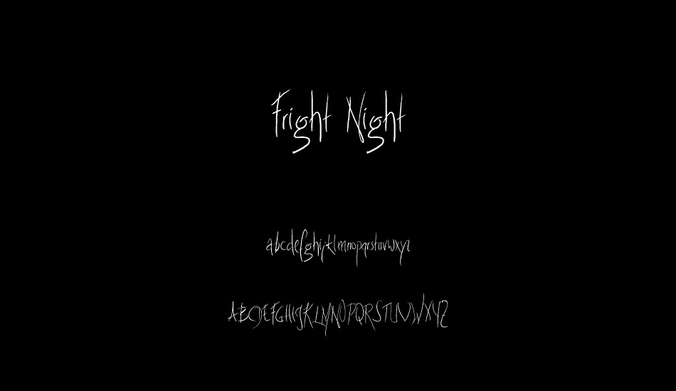 Fright Night font