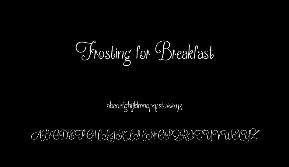 Frosting for Breakfast font