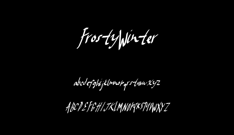 FrostyWinter font