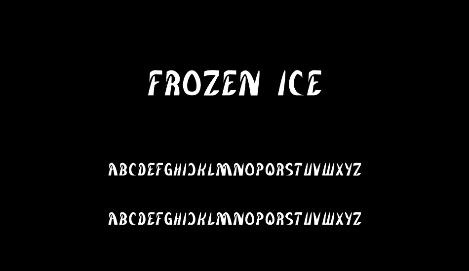 frozen ice font