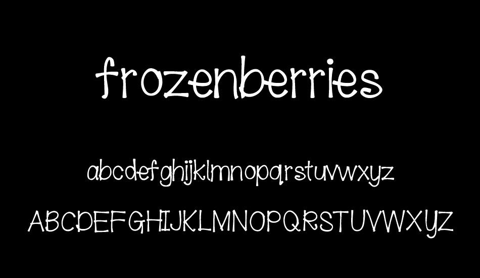 frozenberries font