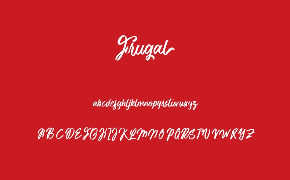 Frugal font