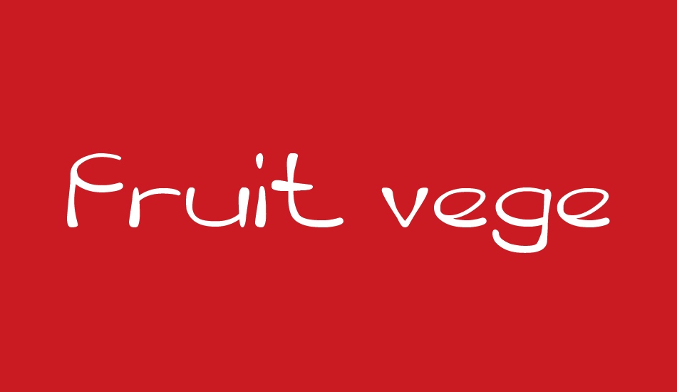 fruit vegetable font big