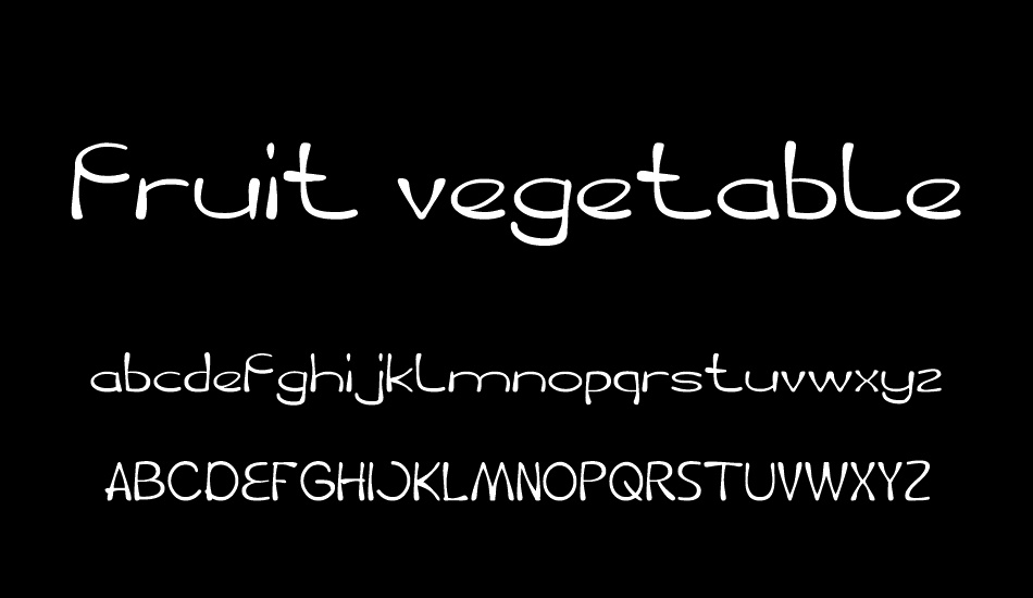 fruit vegetable font