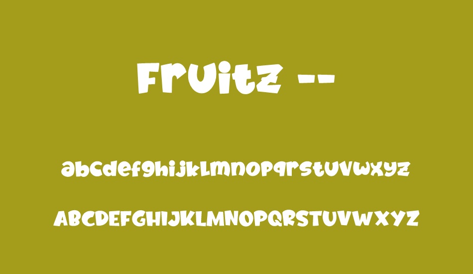 Fruitz -Personal Use Only- font