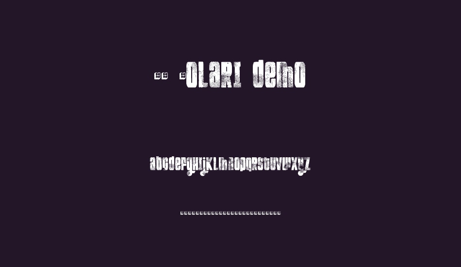 FT Kolari demo font