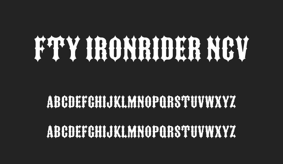 FTY IRONRIDER NCV font