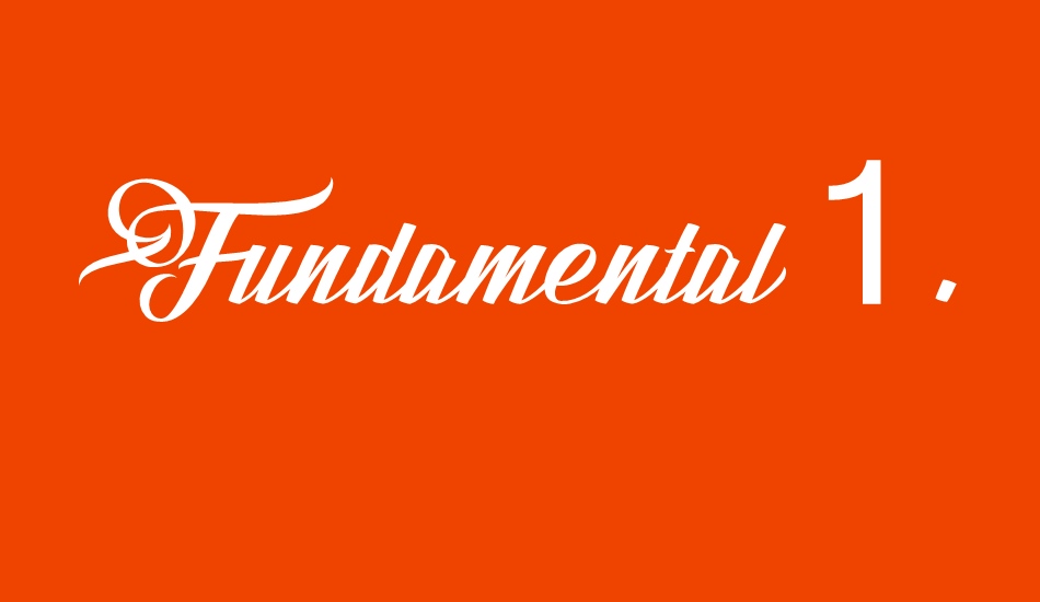 Fundamental 1.0 font big