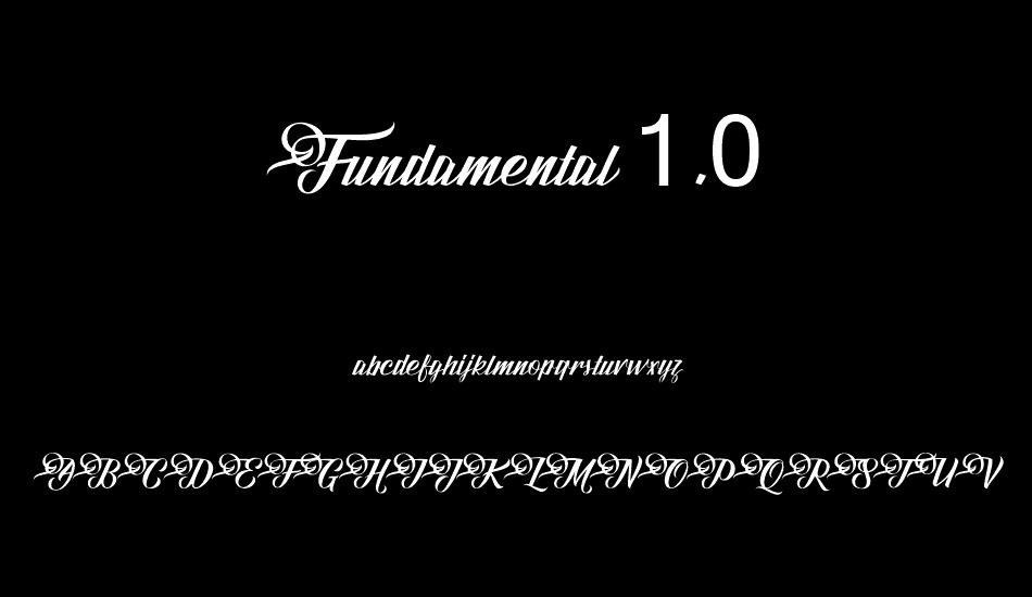 Fundamental 1.0 font