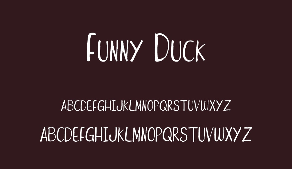 Funny Duck font