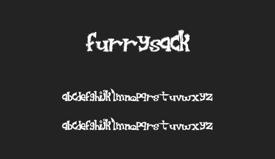 FurrySack font