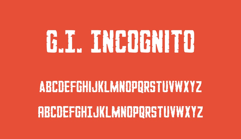 G.I. Incognito font