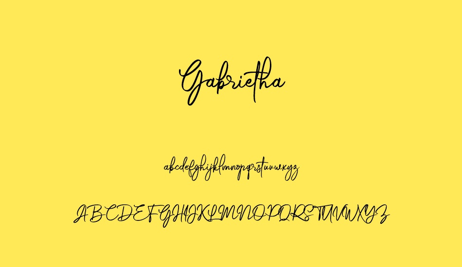 gabrietha-demo font