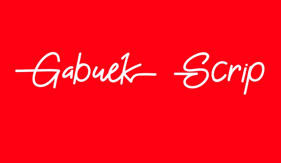 Gabuek Script font big