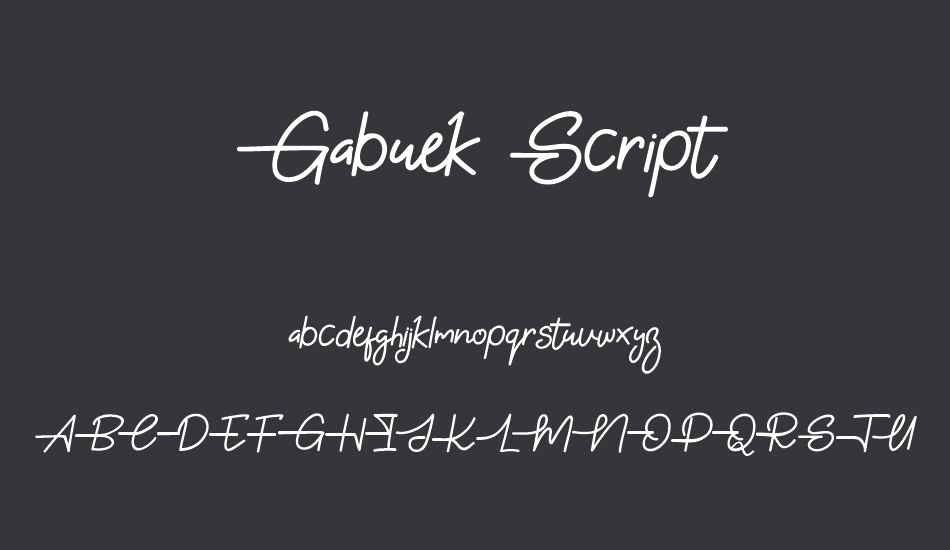 Gabuek Script font