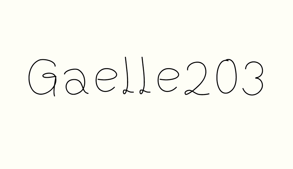 Gaelle203Font font big