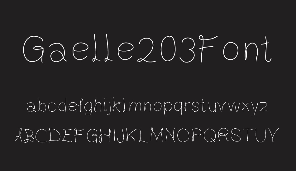 Gaelle203Font font