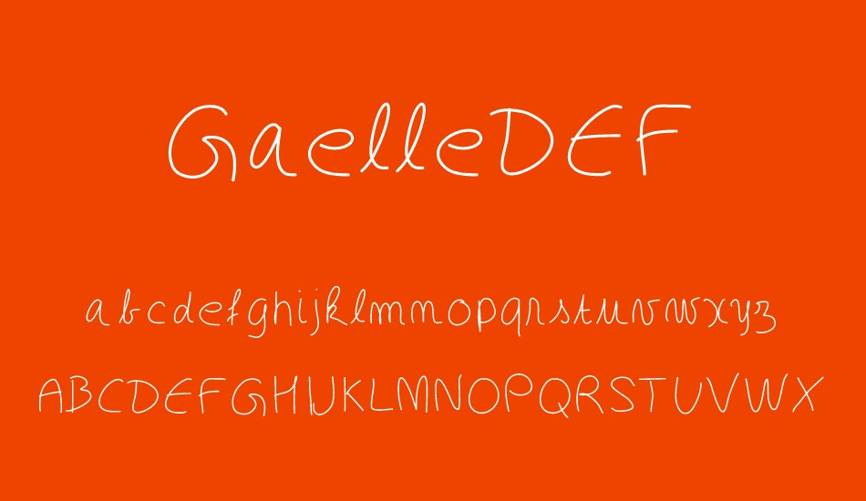 GaelleDEF font