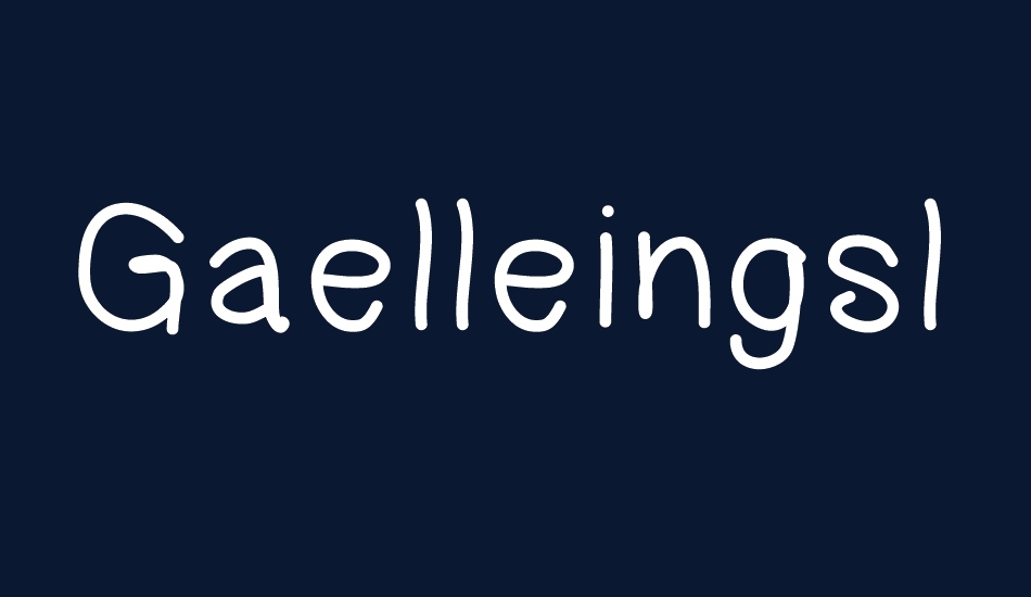 Gaelleingsletter font big